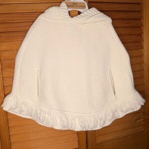 GAP Cream Hooded Sweater Poncho